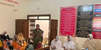 जप तप ध्यान साधना केल्याने मन शांत राहते,श्रीजी म सा, अरुण प्रभा जी. जैन स्थानक चांदुर रेल्वे येथे महामंगलिक कार्यक्रमाचे आयोजन.