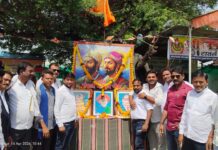 छत्रपती संभाजी महाराज चौक, मंगरूळ दस्तगीर टी पॉईंट, धामणगाव रेल्वे येथे 14 एप्रिल निमित्त उत्साहात जयंती साजरी